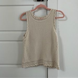 Crochet Sweater Sleeveless Top